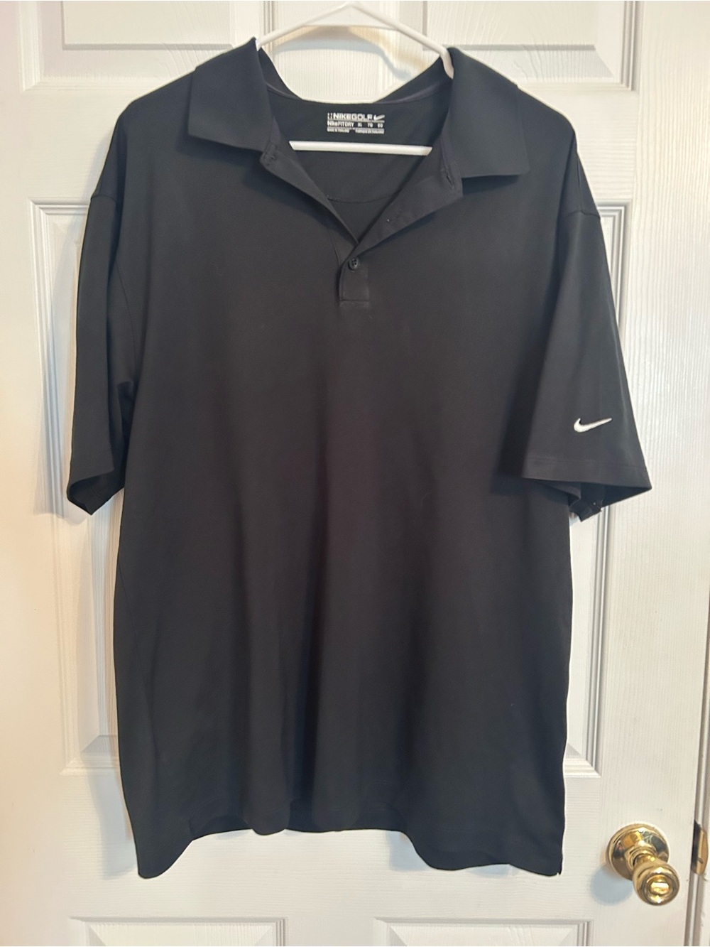 Nike Black Men’s Polo with Swoosh Accent